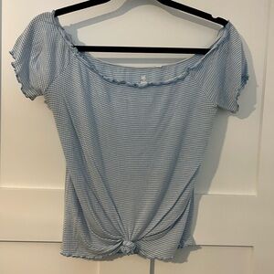 Blue Gingham Women's Top